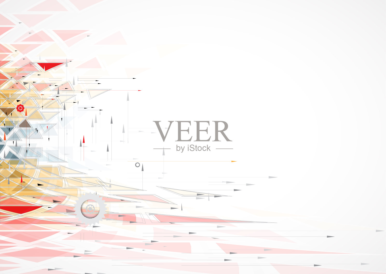 抽象的技术背景。未来技术界面。矢量插图与许多几何形状。插画图片素材