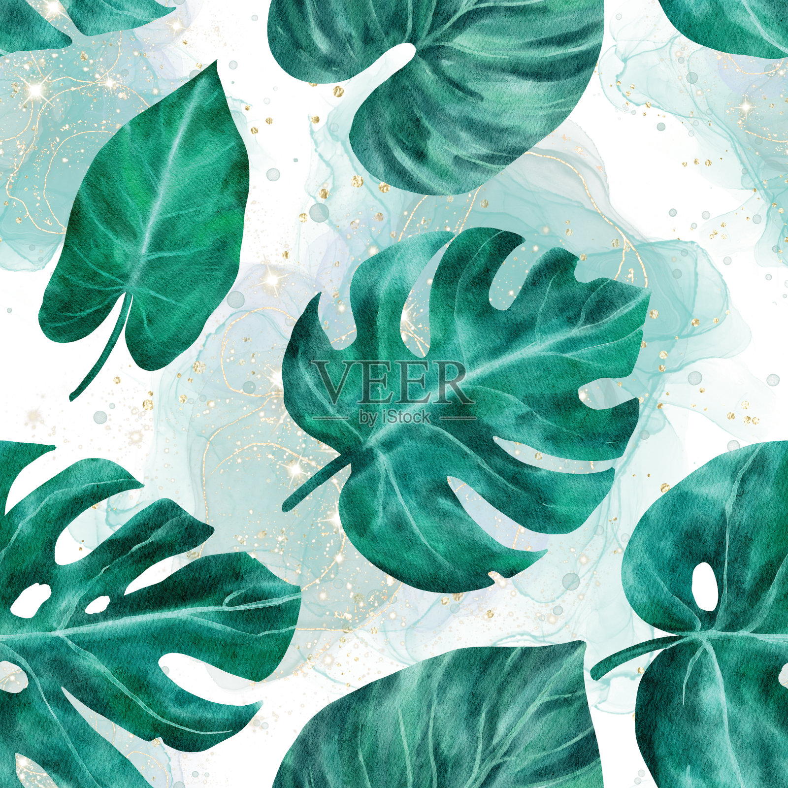 无缝重复图案手绘花花开花插画图片素材