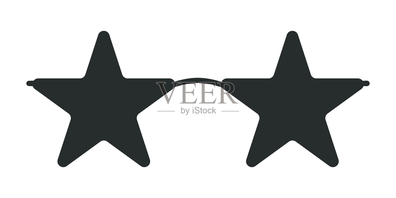 平面矢量嬉皮波西米亚星形太阳镜插图。手绘复古groovy元素设计元素图片