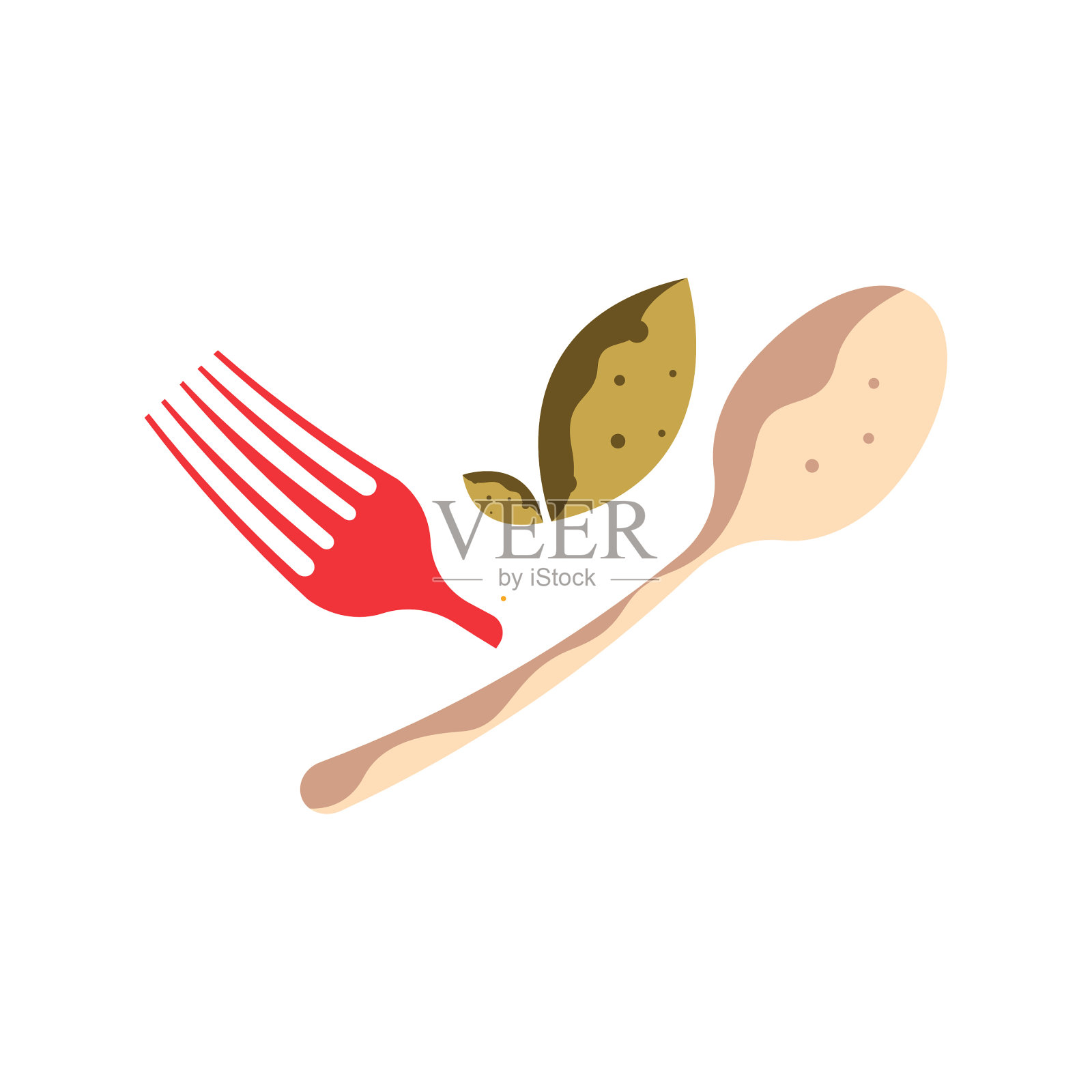 天然健康食品标志设计理念插画图片素材