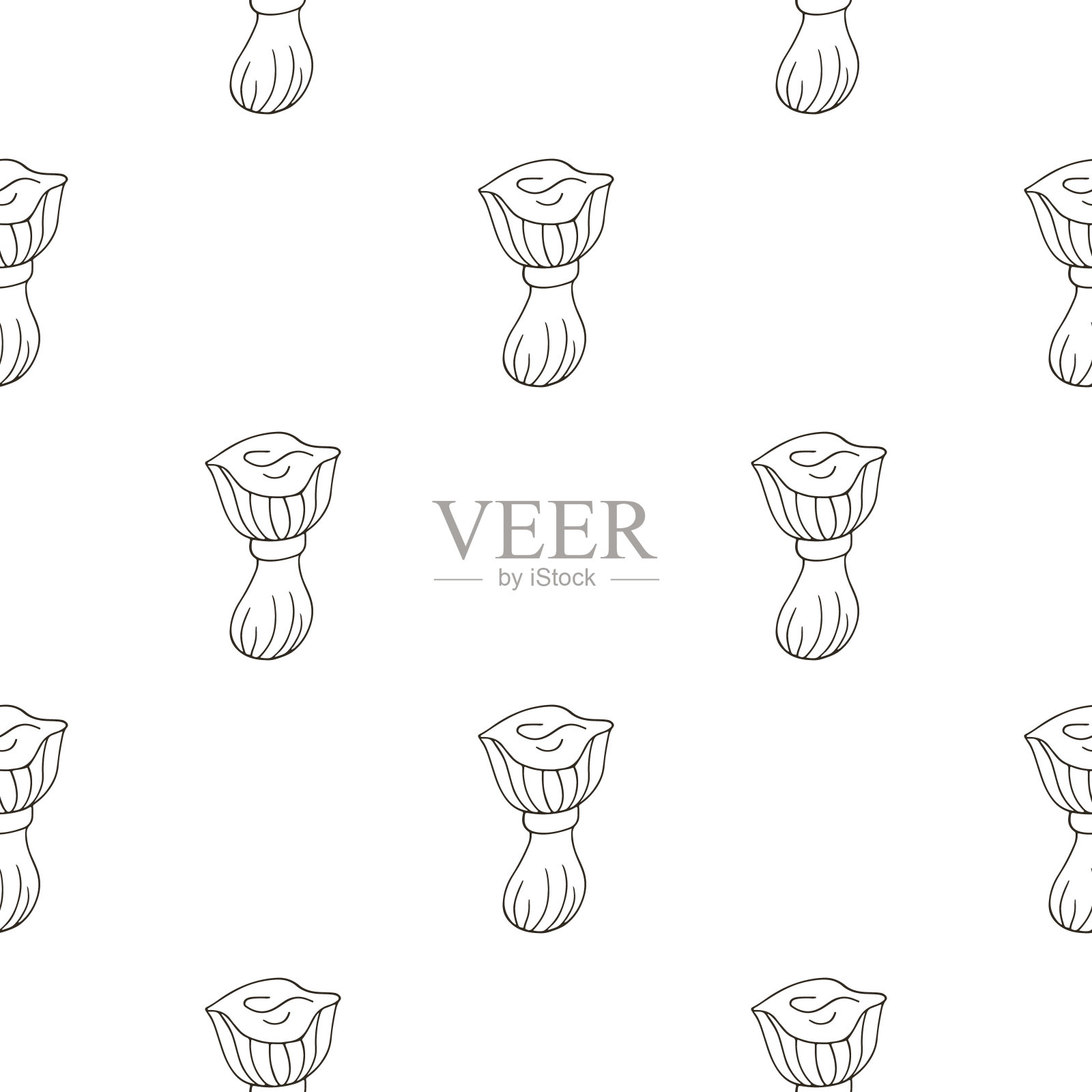 秋天的心情。插图在手绘风格。无缝模式插画图片素材