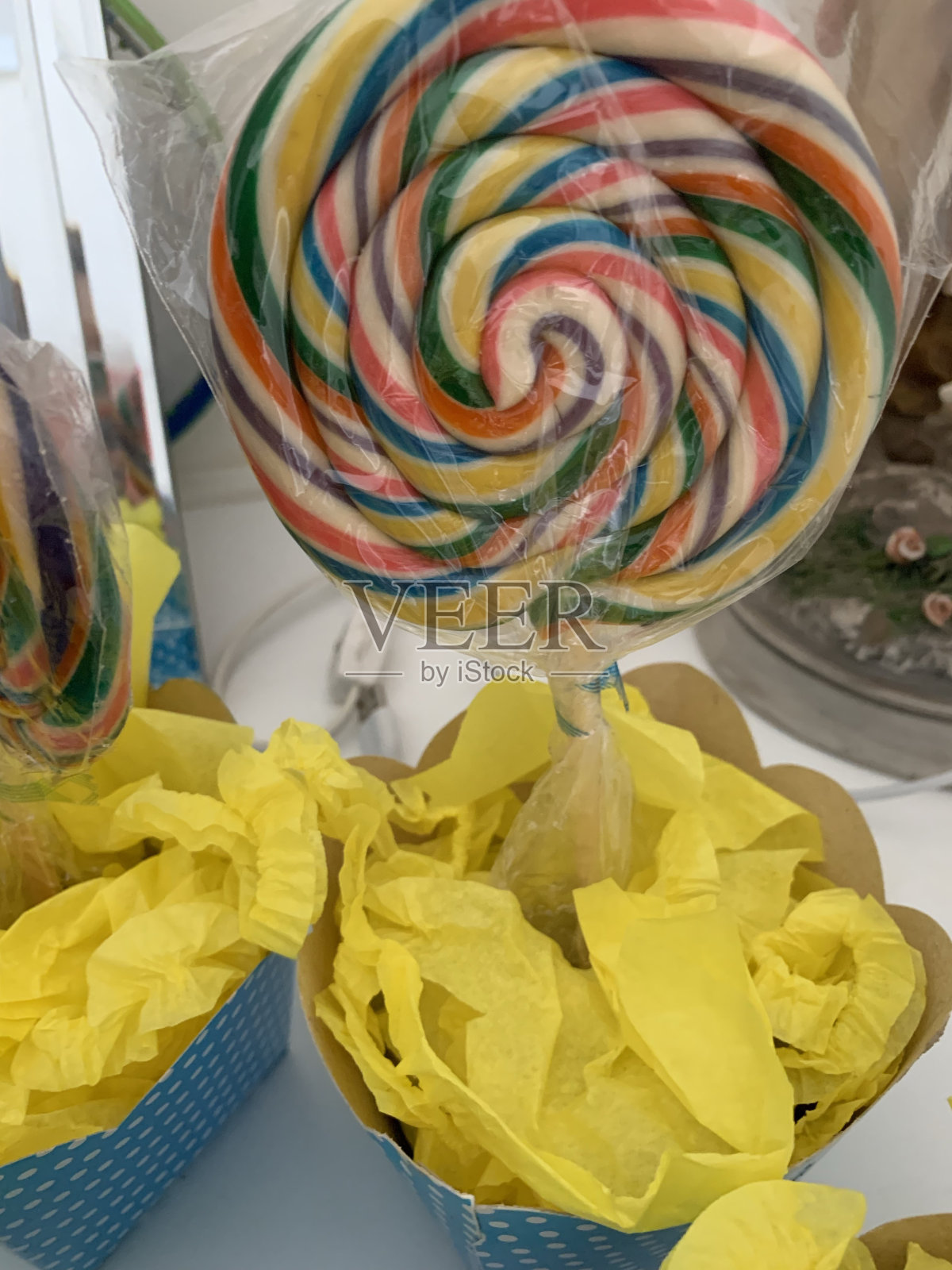 彩色的巨型棒棒糖照片摄影图片