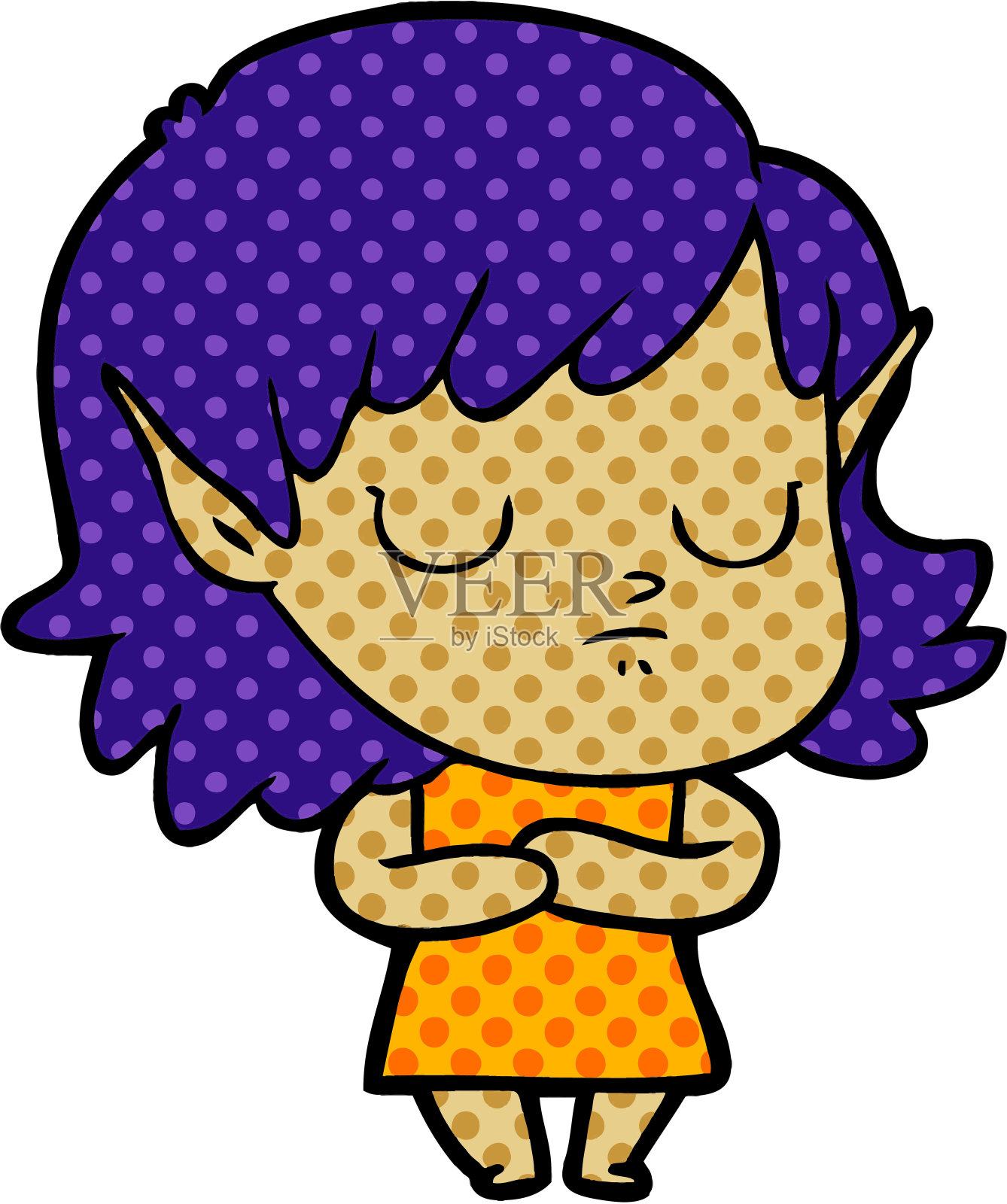 卡通精灵女孩插画图片素材