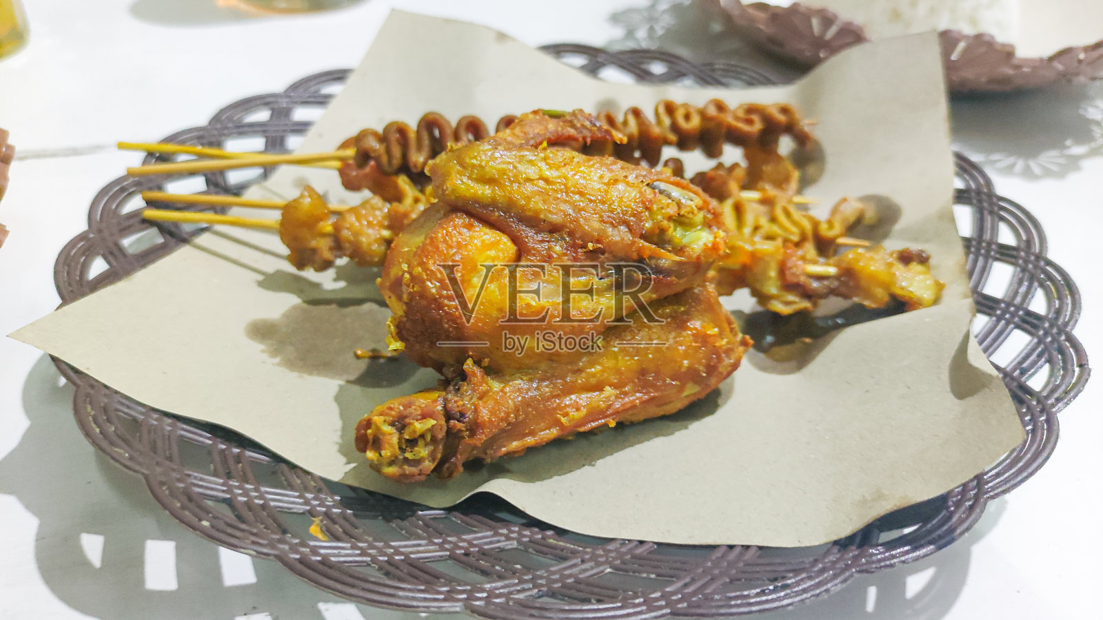 印尼菜炸鸡照片摄影图片