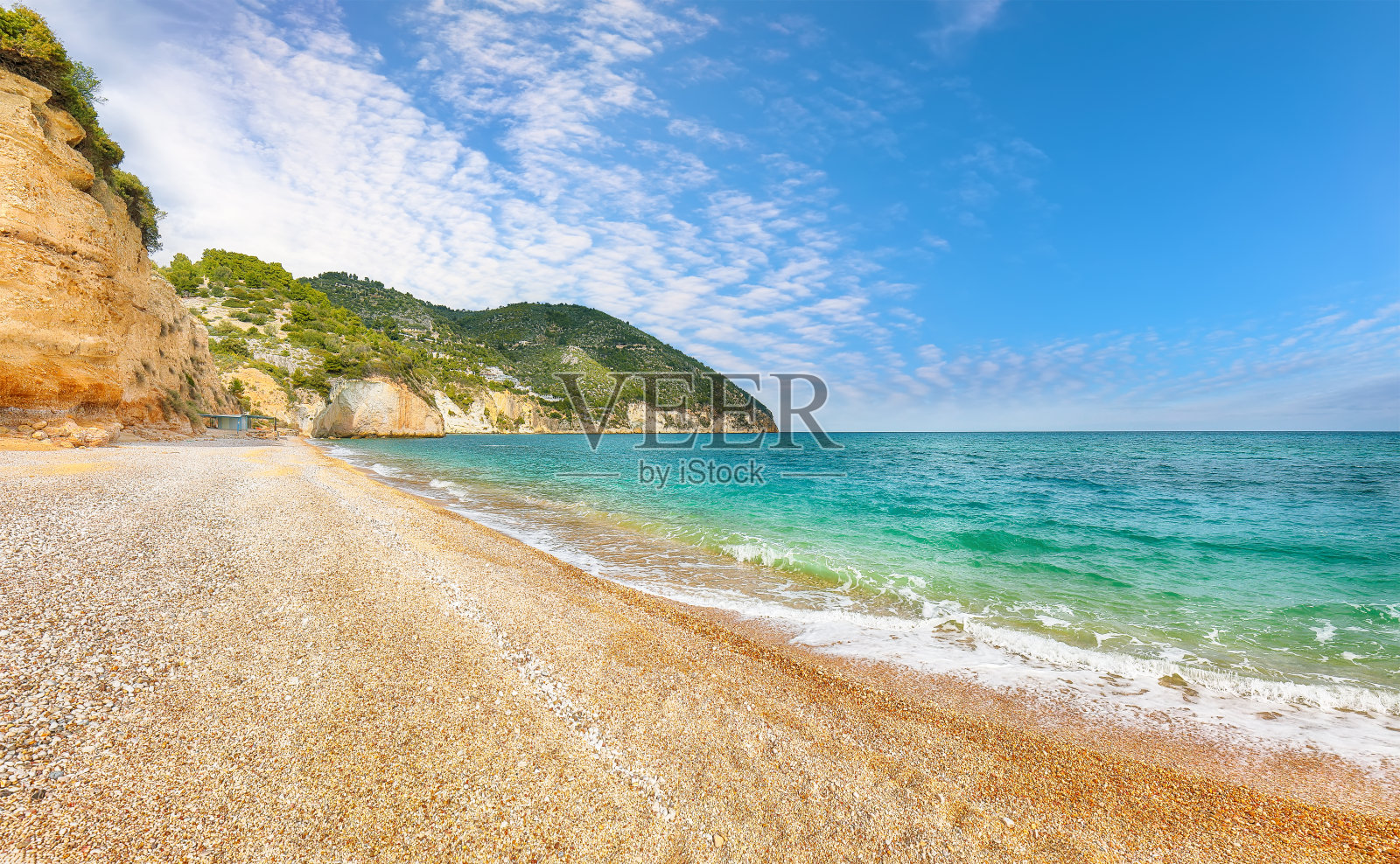 加尔加诺国家公园海岸的维尼亚诺蒂卡海滩的惊人景色照片摄影图片