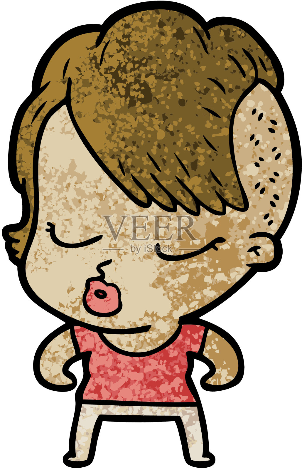 卡通漂亮的潮女孩设计元素图片