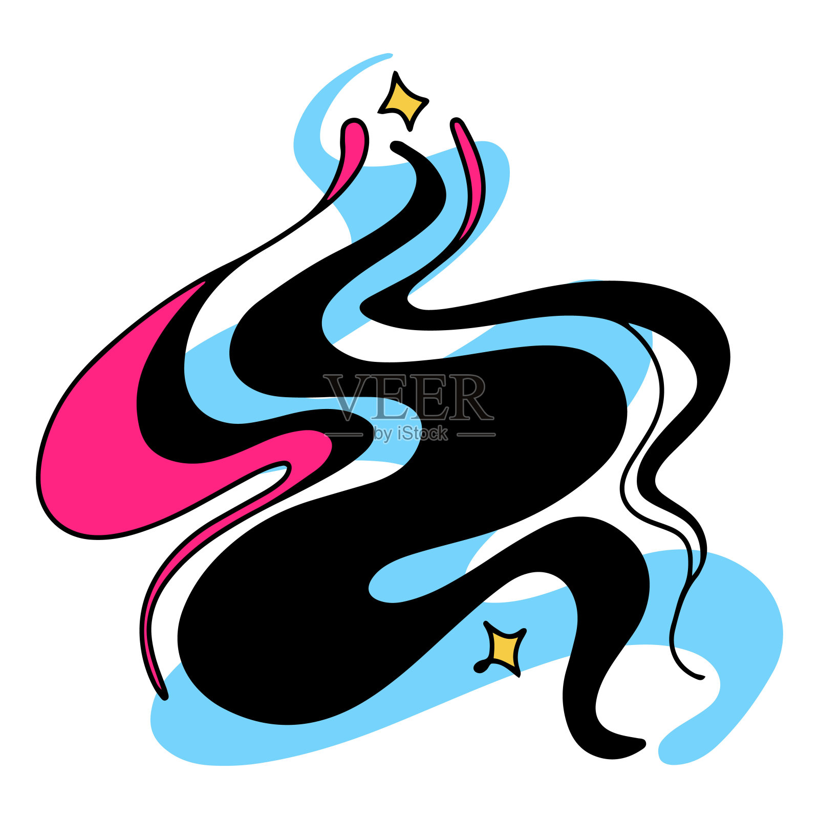 迷幻文摘插画图片素材