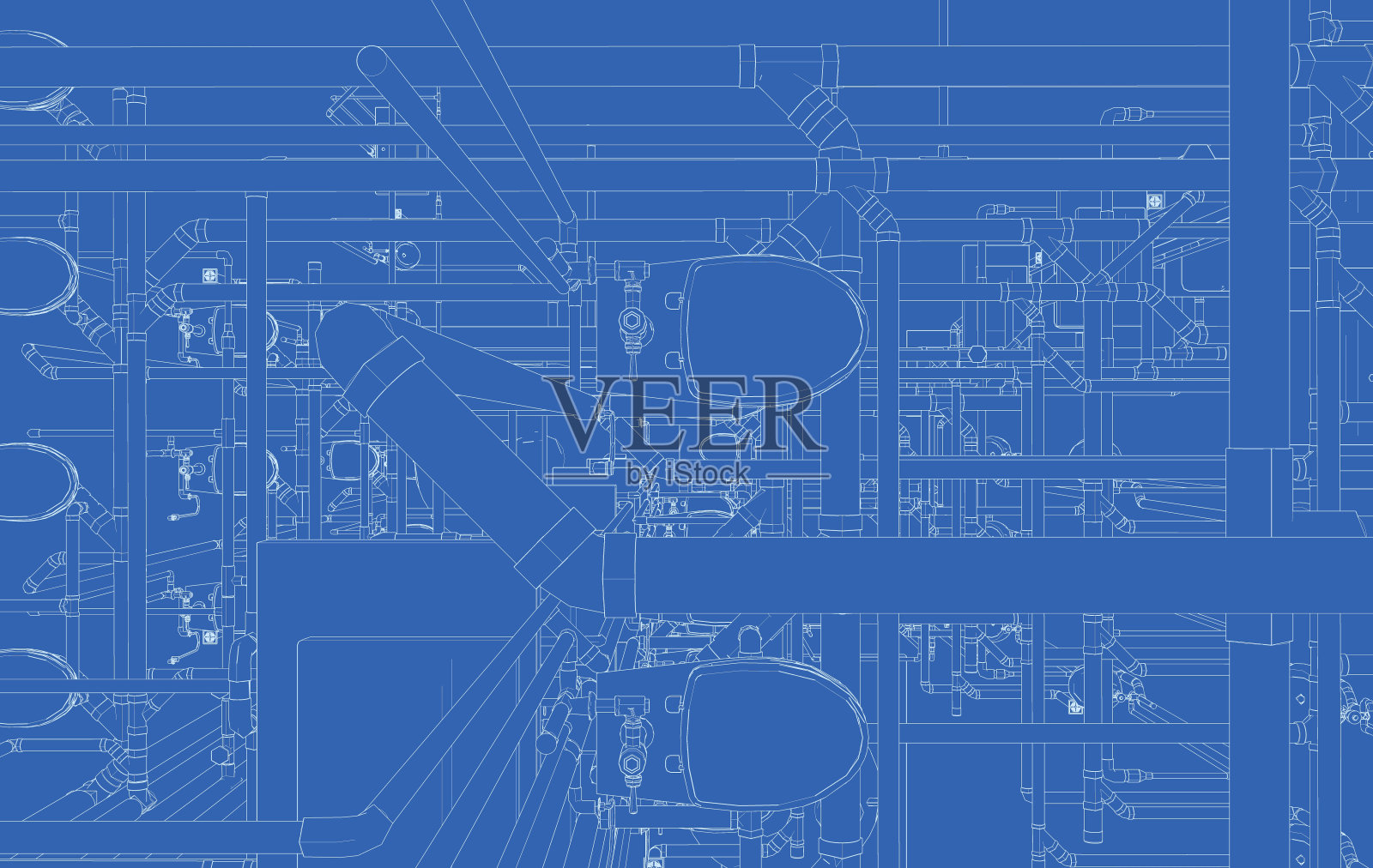 卫生管道的3D插图照片摄影图片