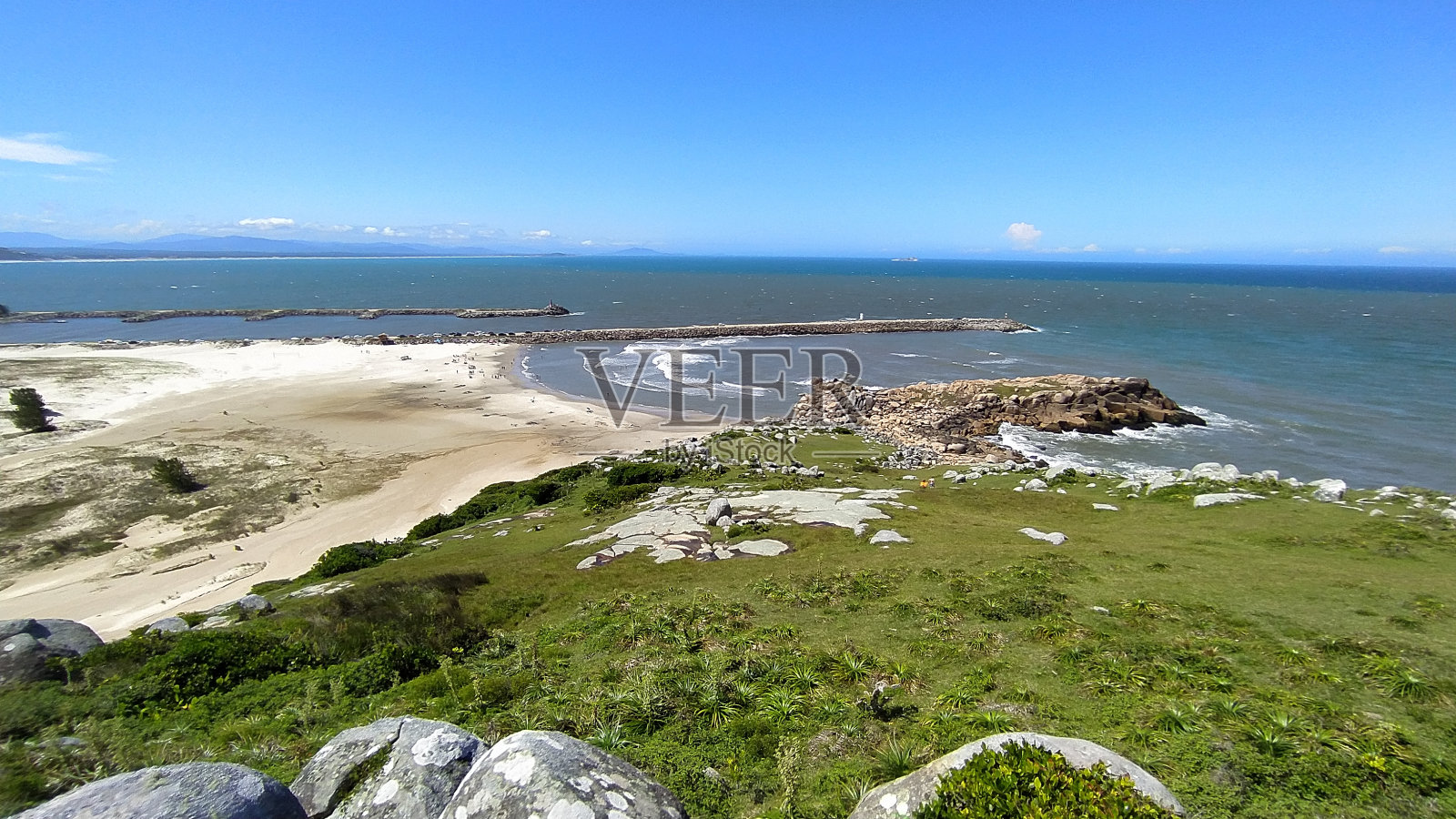 巴西南部美丽的海滩和斜坡照片摄影图片