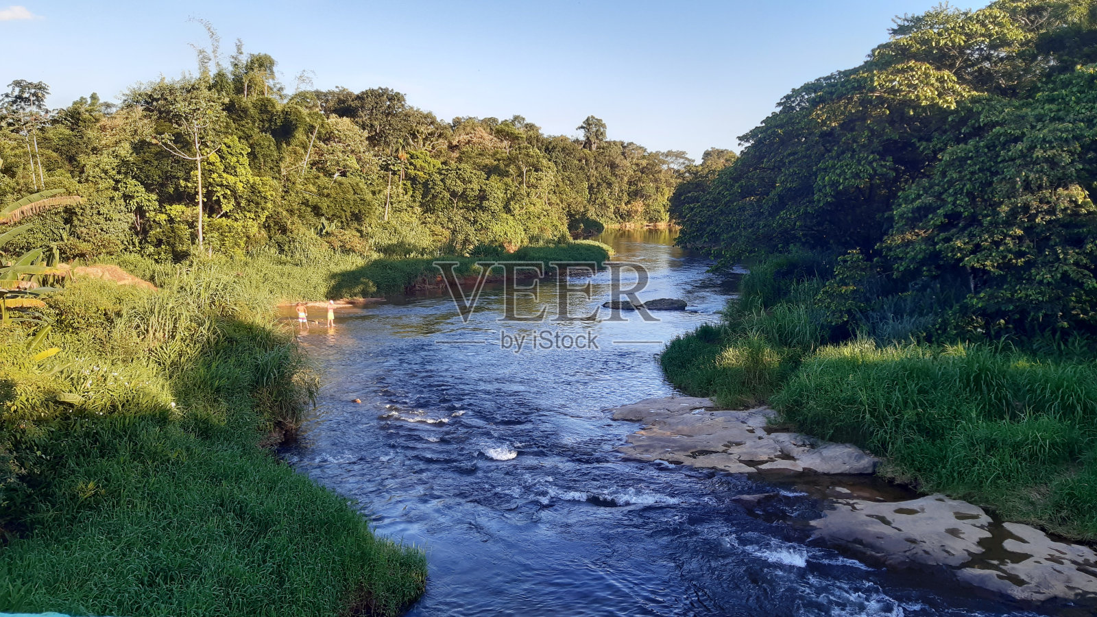 蓝天白云，乡村风光照片摄影图片