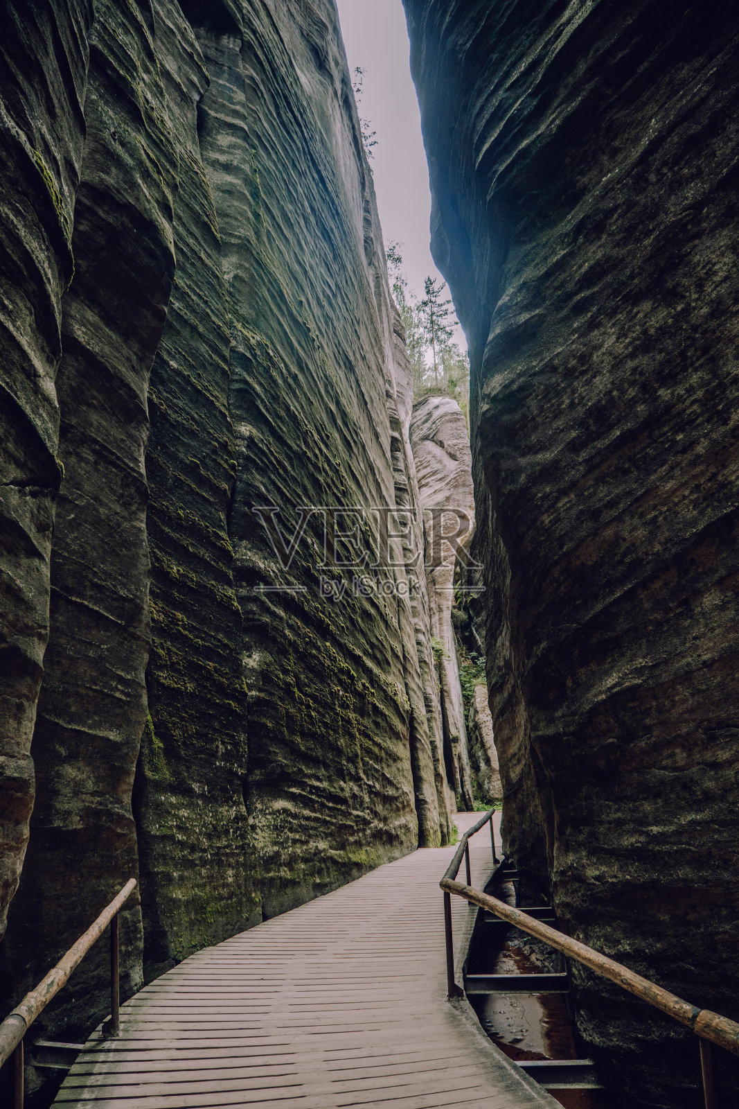 Teplice Adrspach岩石，东波西米亚，捷克共和国照片摄影图片