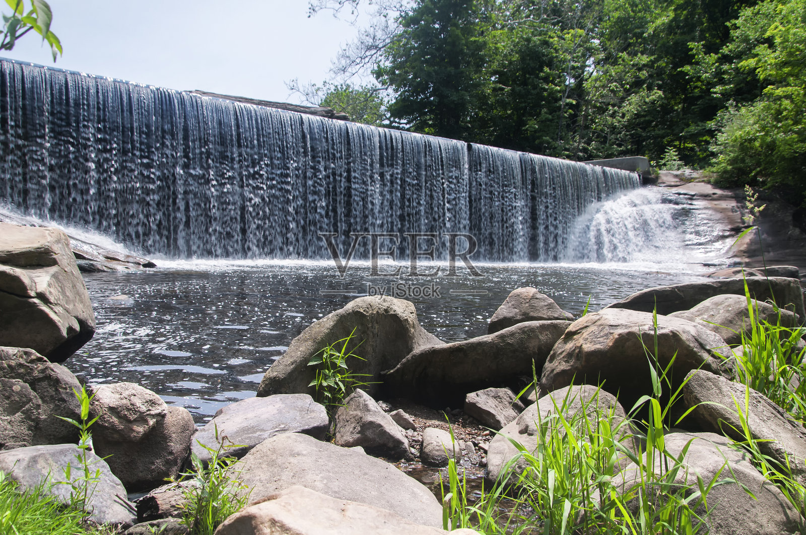 黑莓河和瀑布康涅狄格州照片摄影图片
