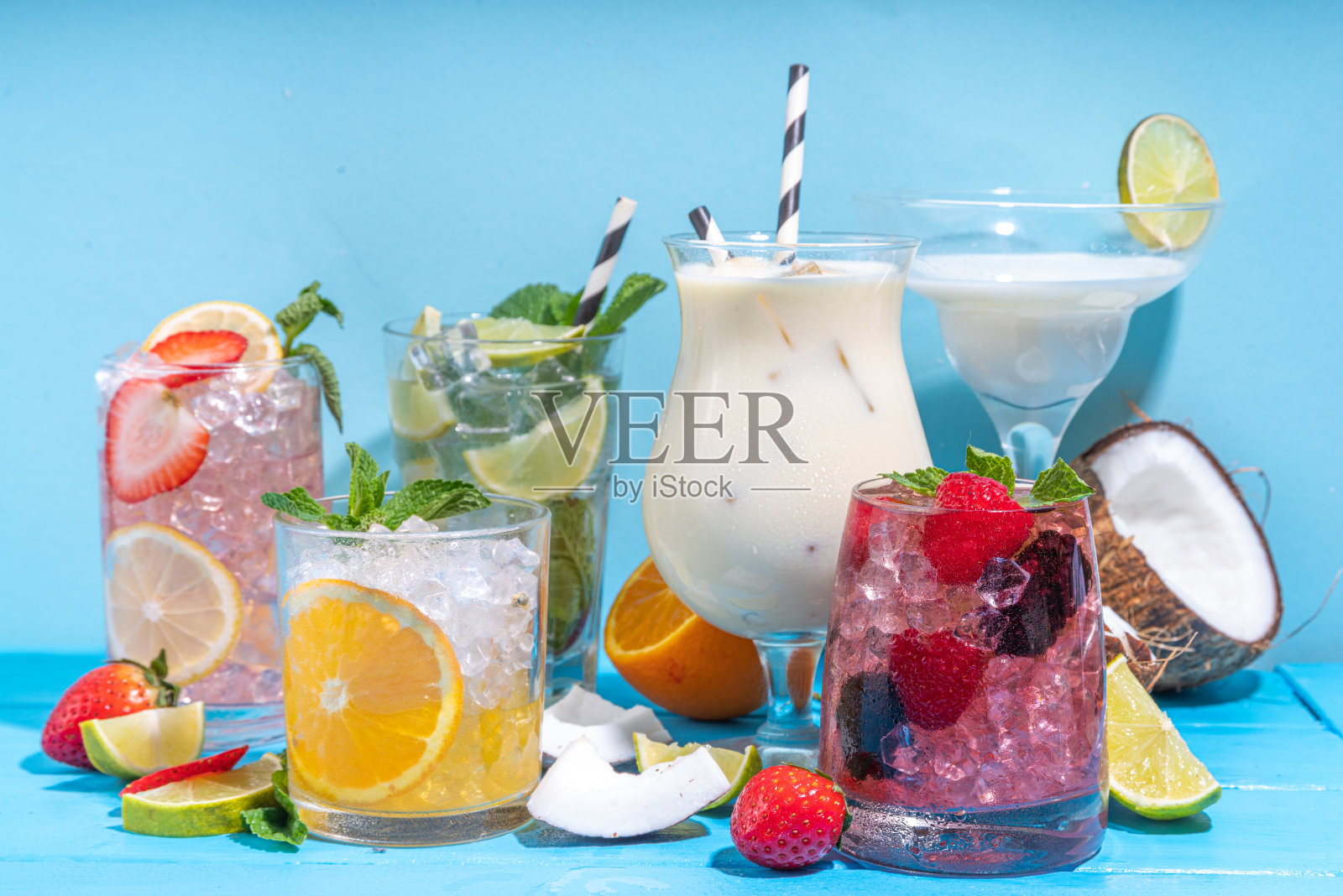 夏日鸡尾酒照片摄影图片