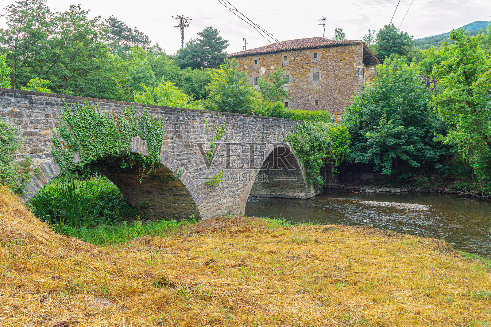 桥在河上，自然照片摄影图片