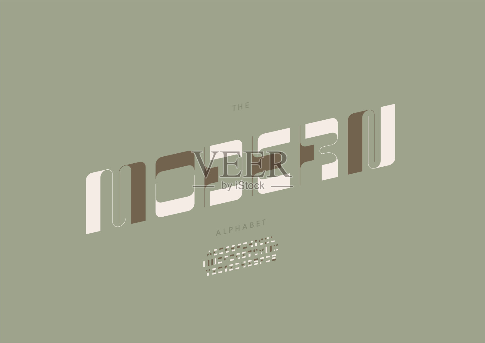 现代字母插画图片素材