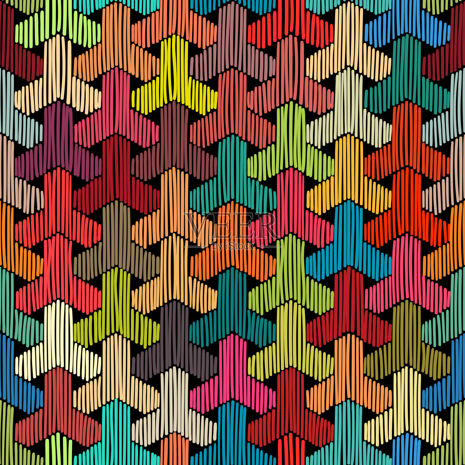 无缝的波西米亚风格。插画图片素材