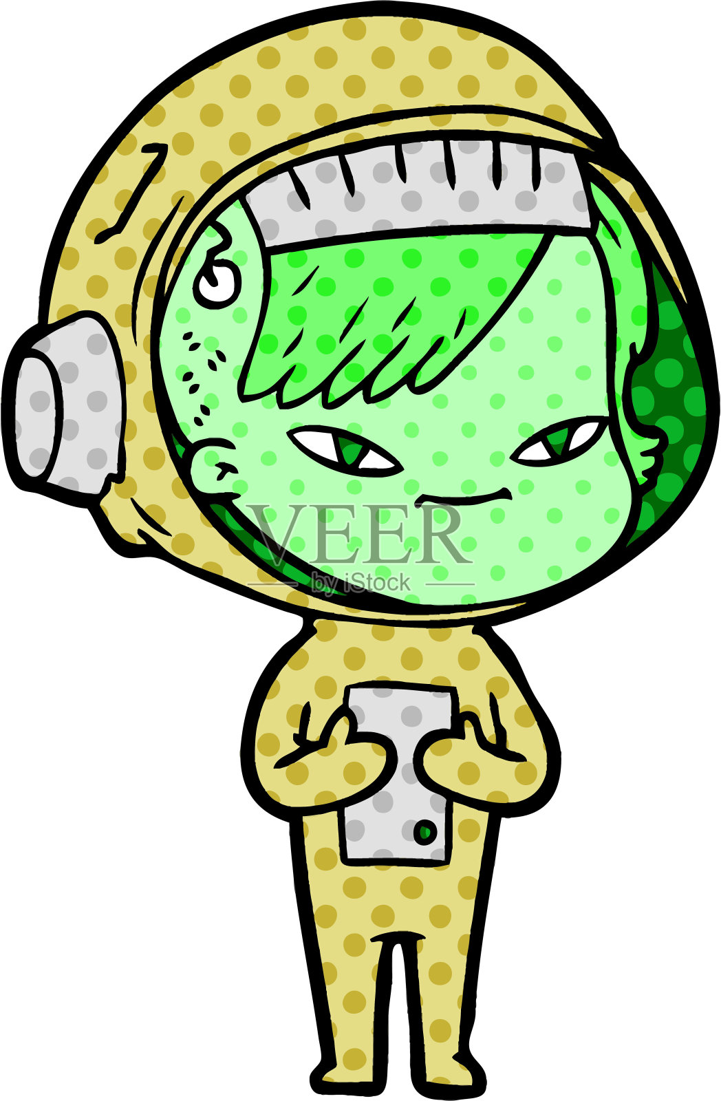 卡通女宇航员设计元素图片