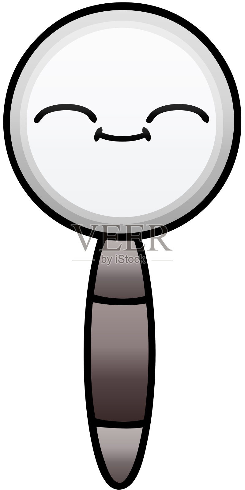 渐变阴影卡通的放大镜设计元素图片