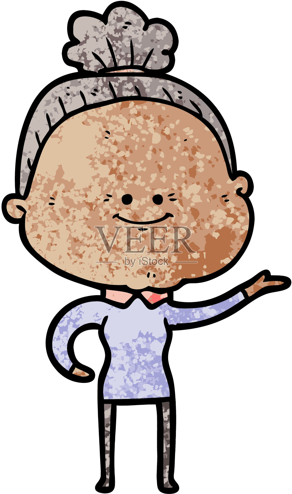 卡通快乐老妇人设计元素图片