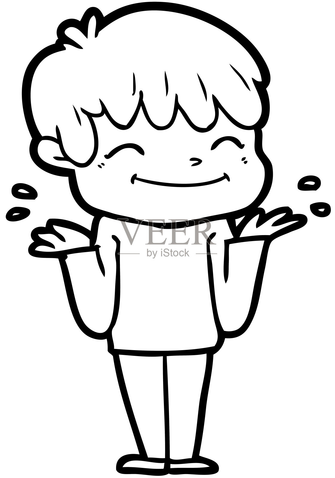 卡通快乐男孩插画图片素材