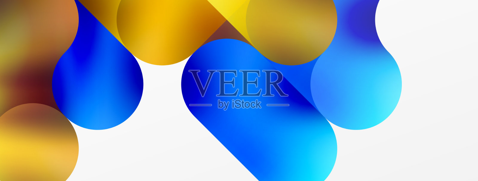 圆形和圆形几何抽象插画图片素材