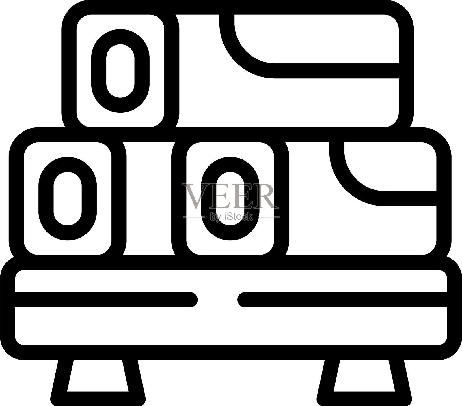 晚餐春卷图标勾勒食物图标素材