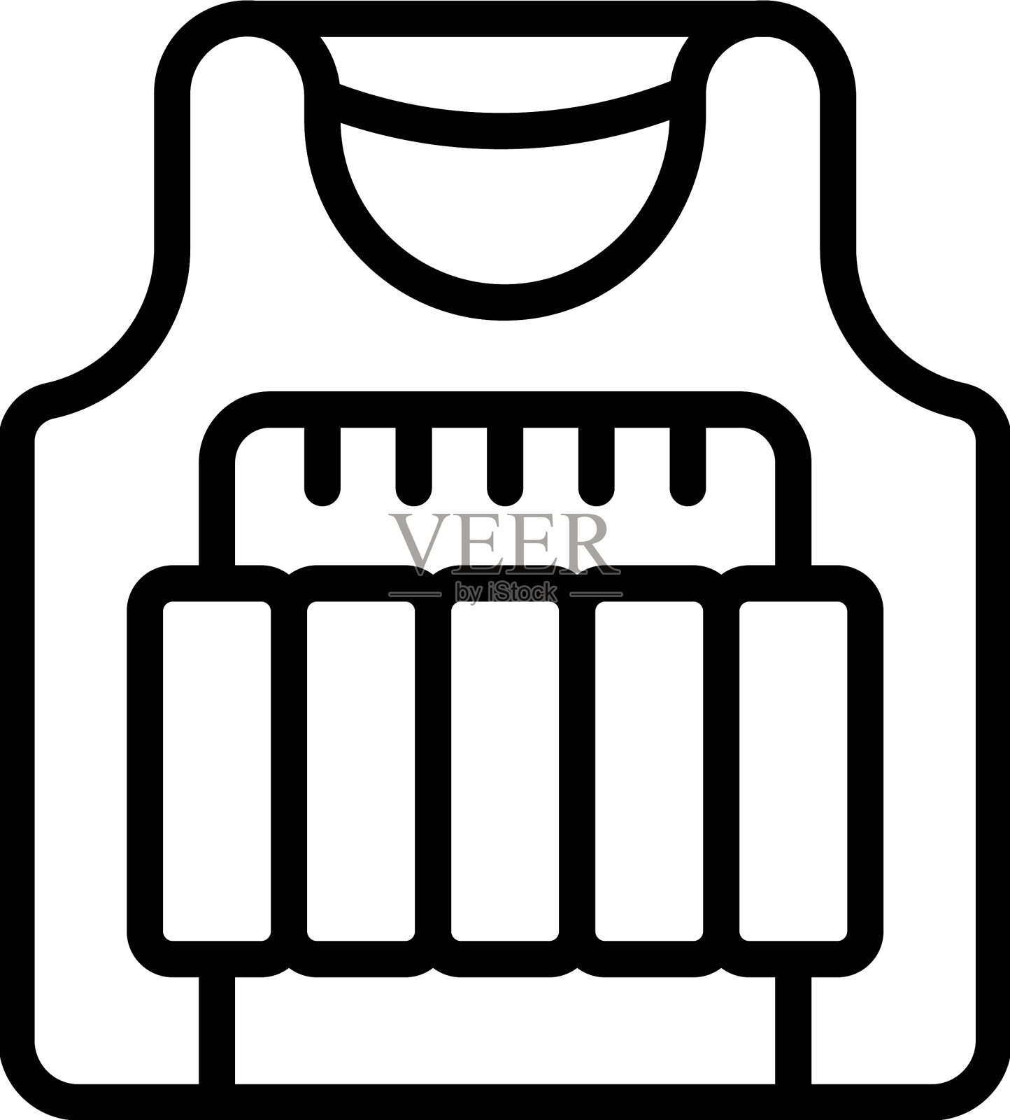 装甲背心图标概述军队战术插画图片素材