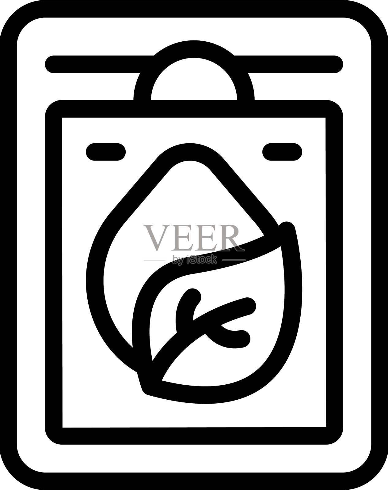 天然染料标签图标轮廓水图标素材