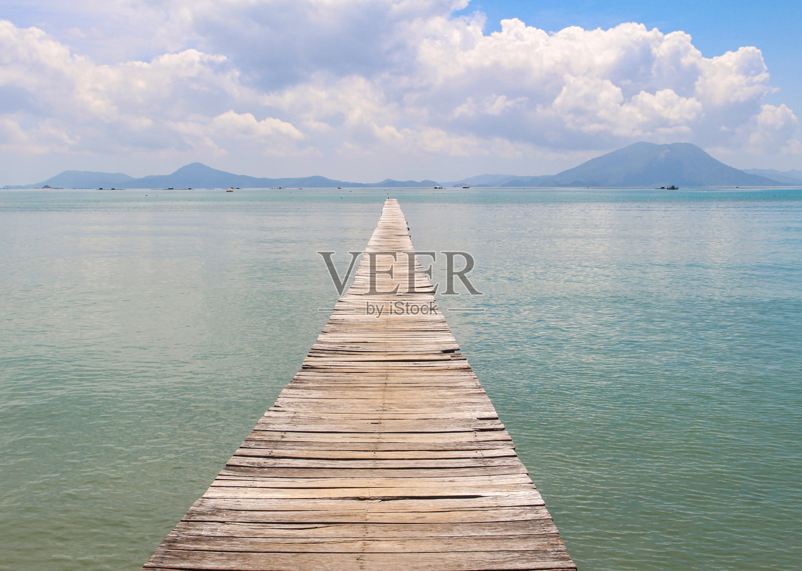 通往大海的木桥，庆化省照片摄影图片