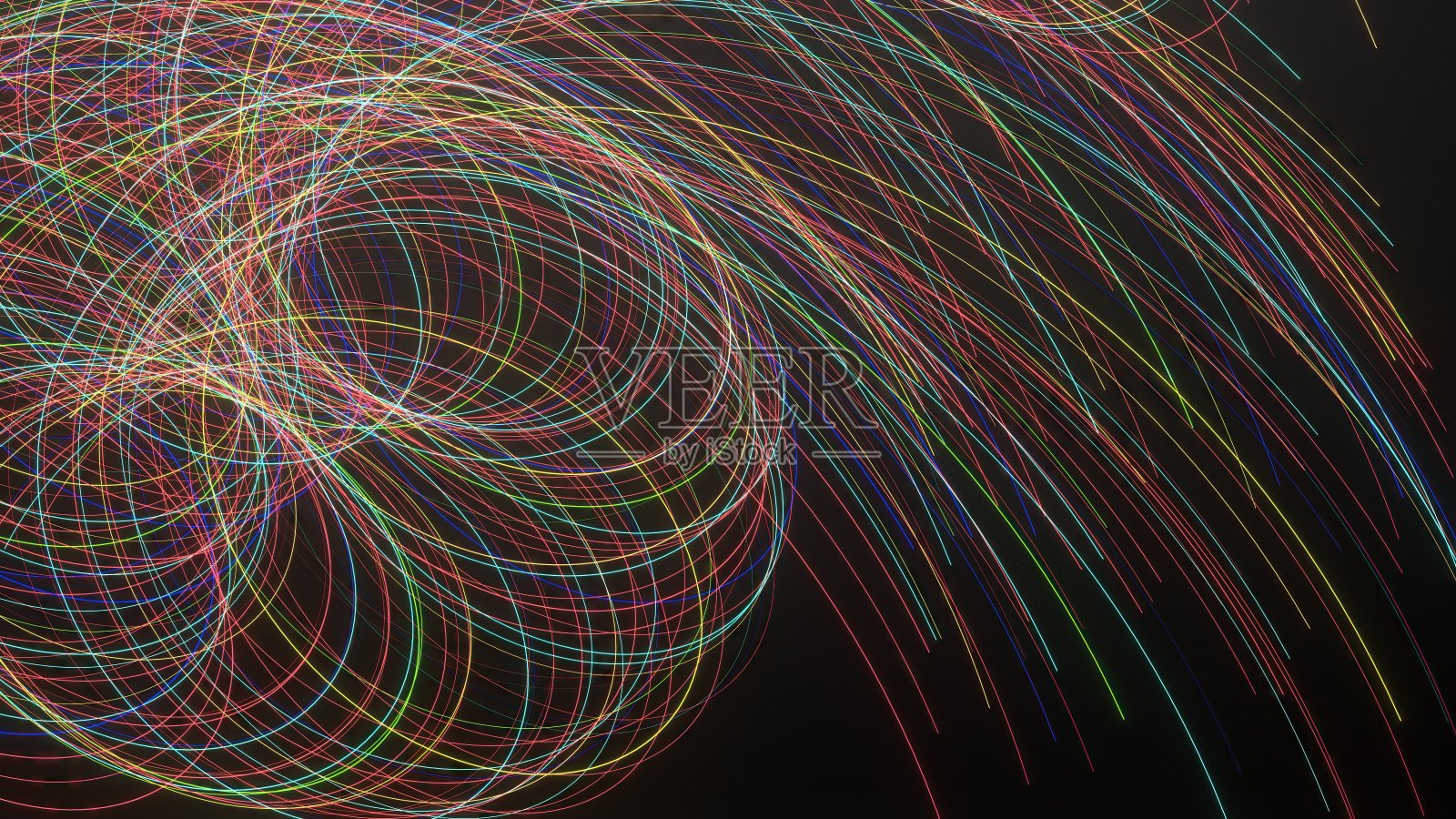 彩虹色的细腻，细致的线条抽象，戏剧性，现代和高品质的3D渲染平面设计元素材料照片摄影图片