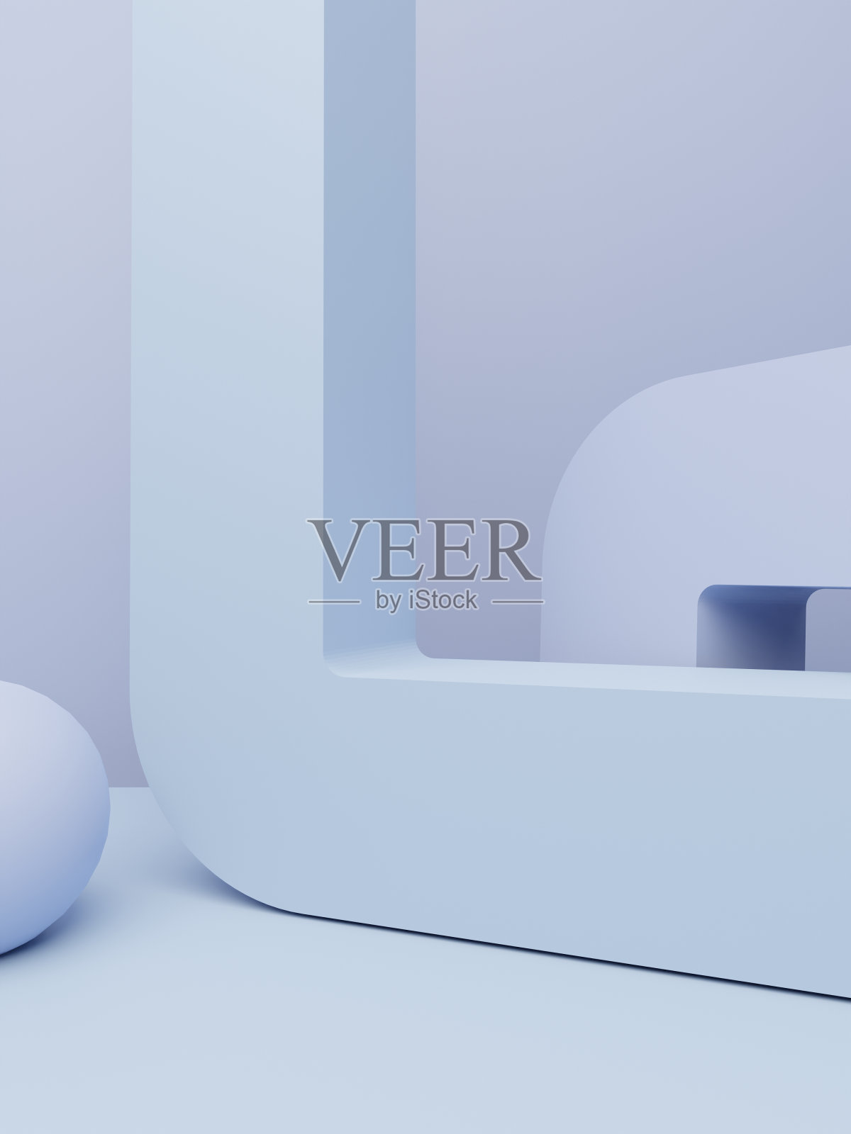 3D渲染粉彩工作室拍摄的产品显示背景与几何块的美容，化妆品或护肤产品显示。照片摄影图片