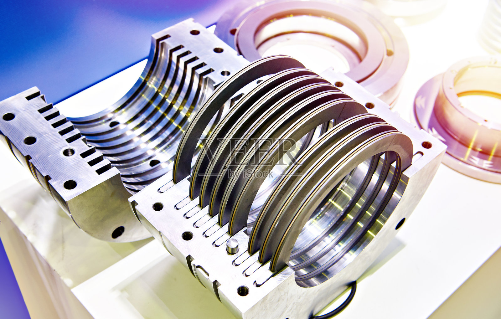 气体压缩机金属零件照片摄影图片