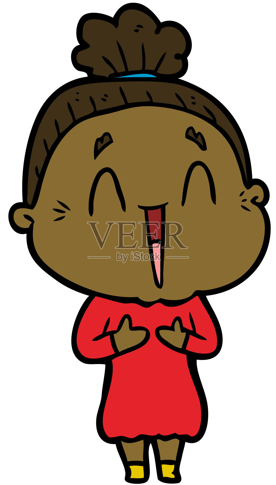 卡通快乐老太太设计元素图片