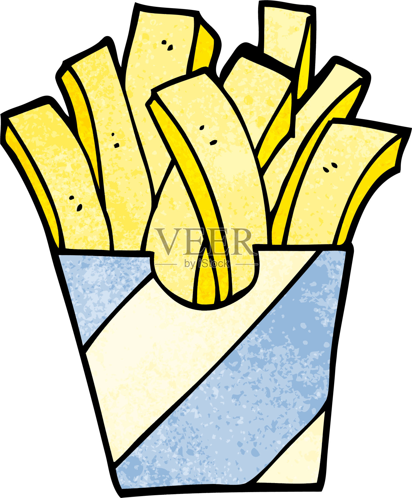 卡通涂鸦薯条设计元素图片