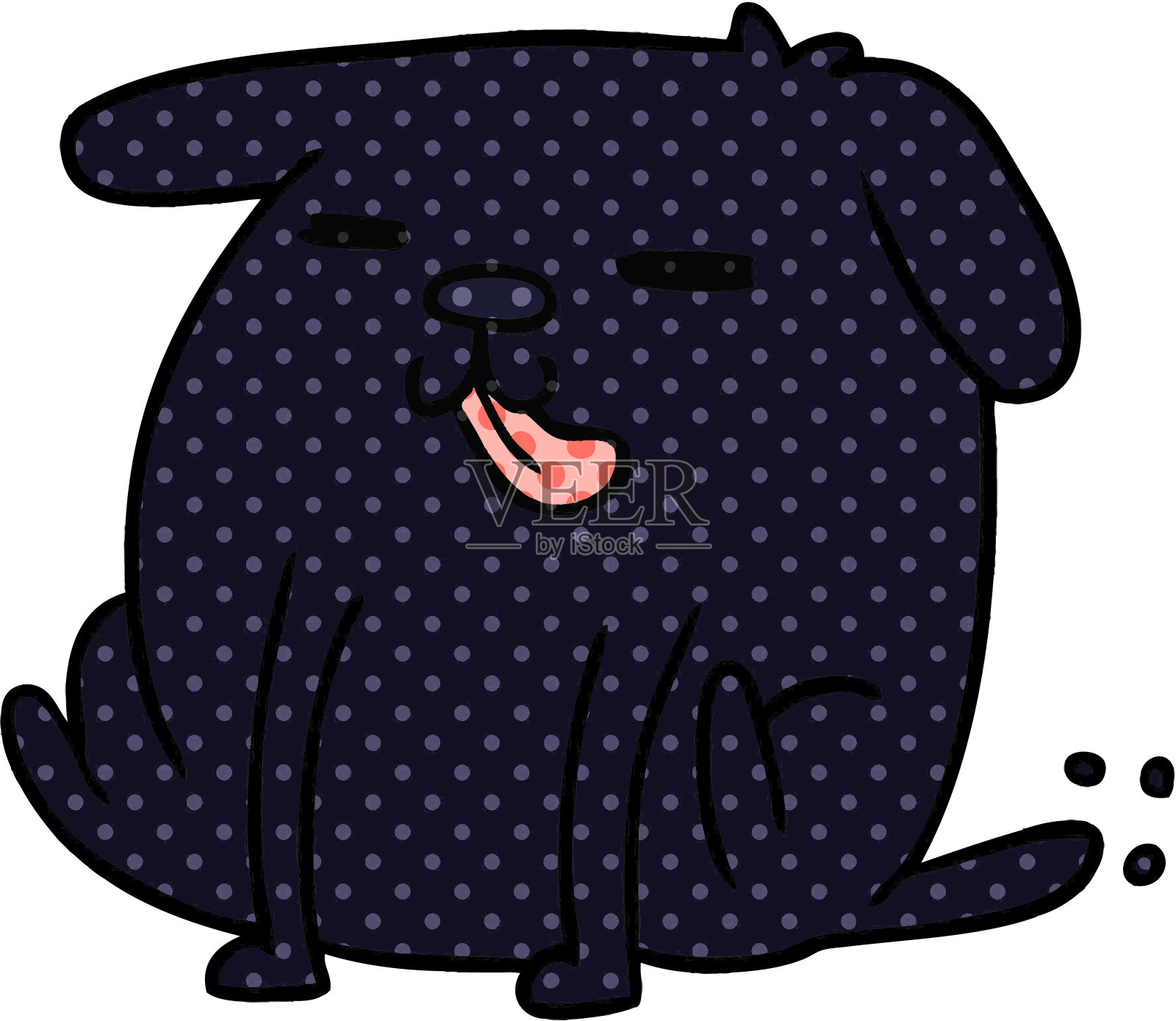 卡通插图卡哇伊的可爱的狗设计元素图片