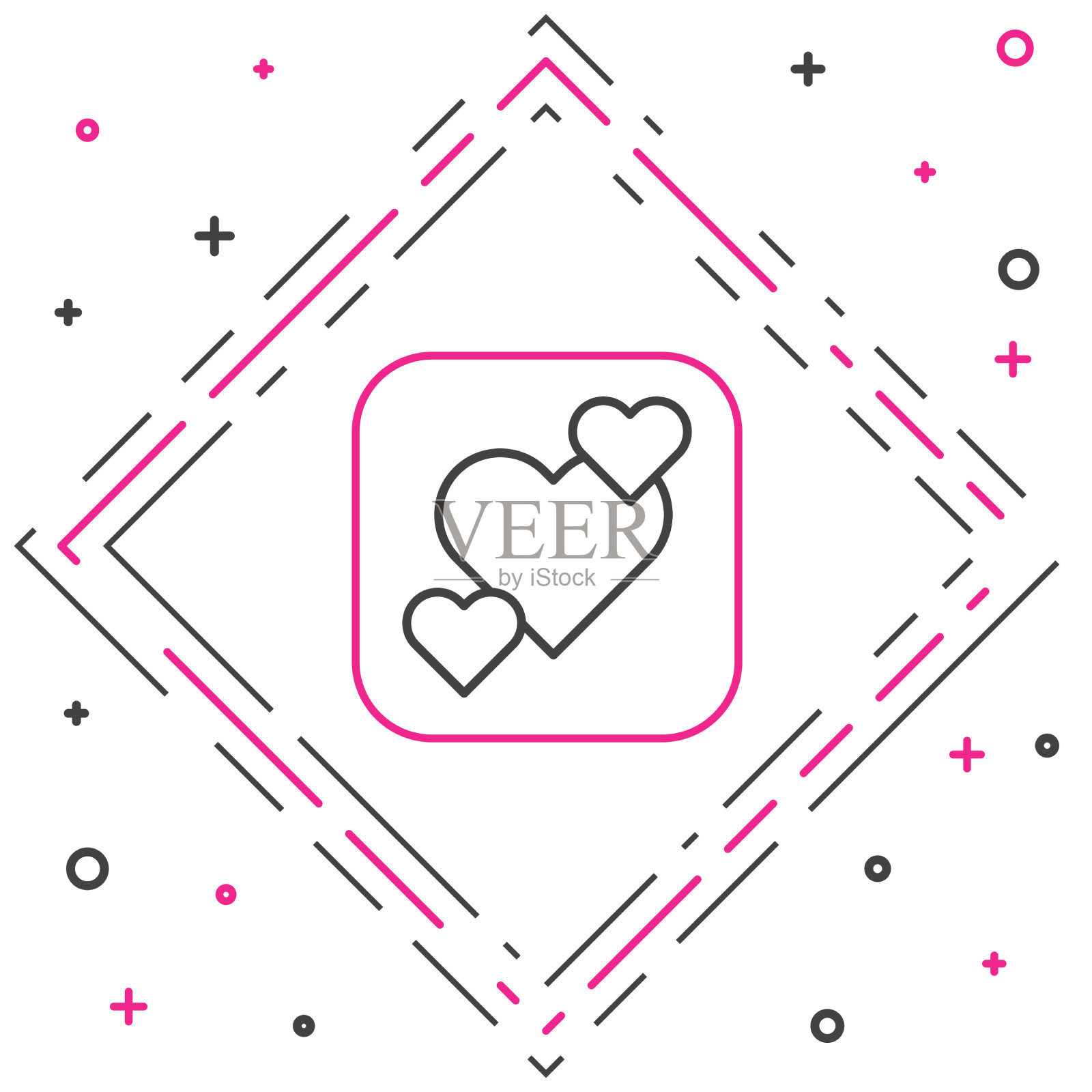 线心图标孤立在白色背景上插画图片素材