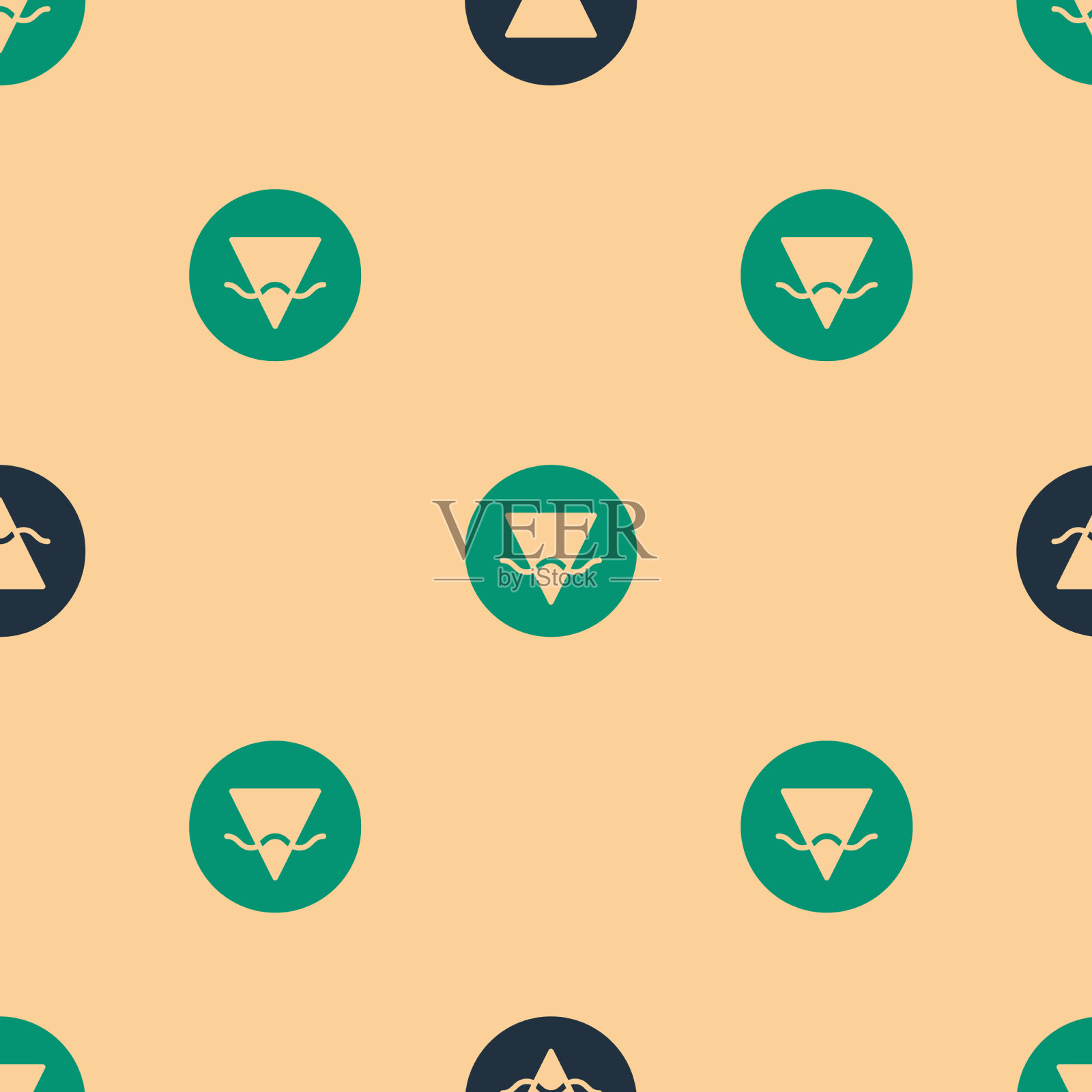 绿色和黑土元素的象征插画图片素材