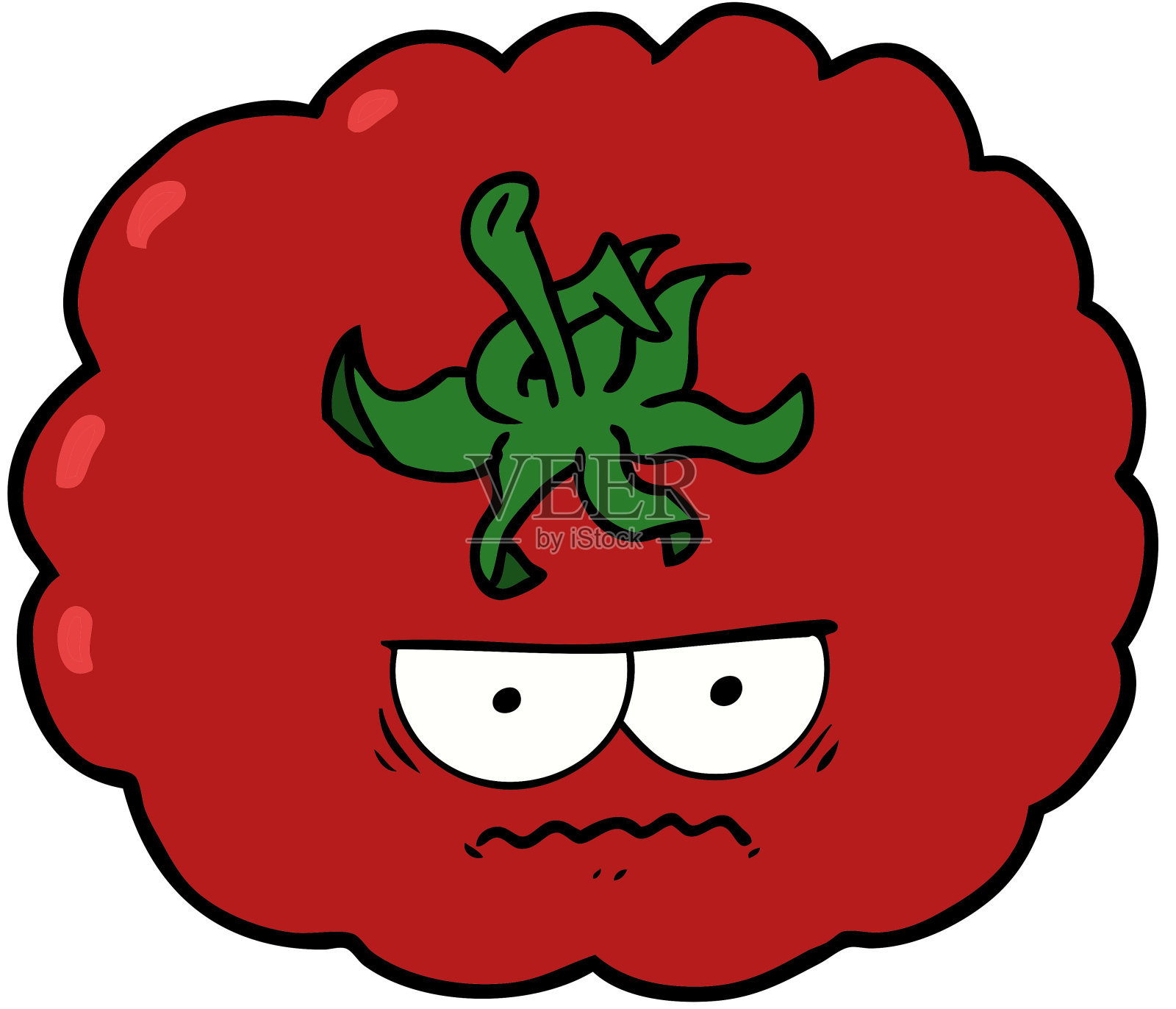 卡通愤怒的番茄设计元素图片