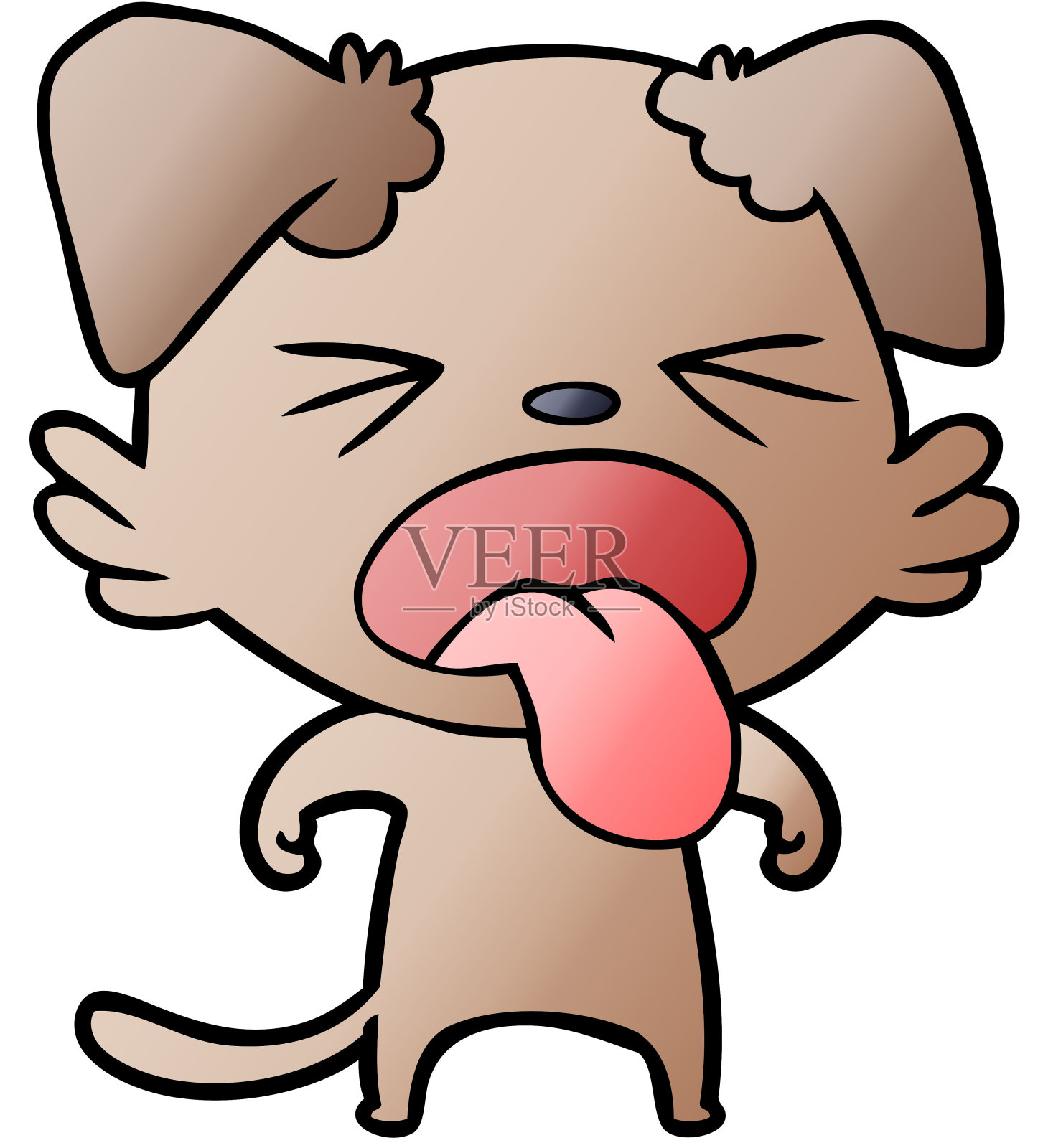 卡通恶心狗设计元素图片