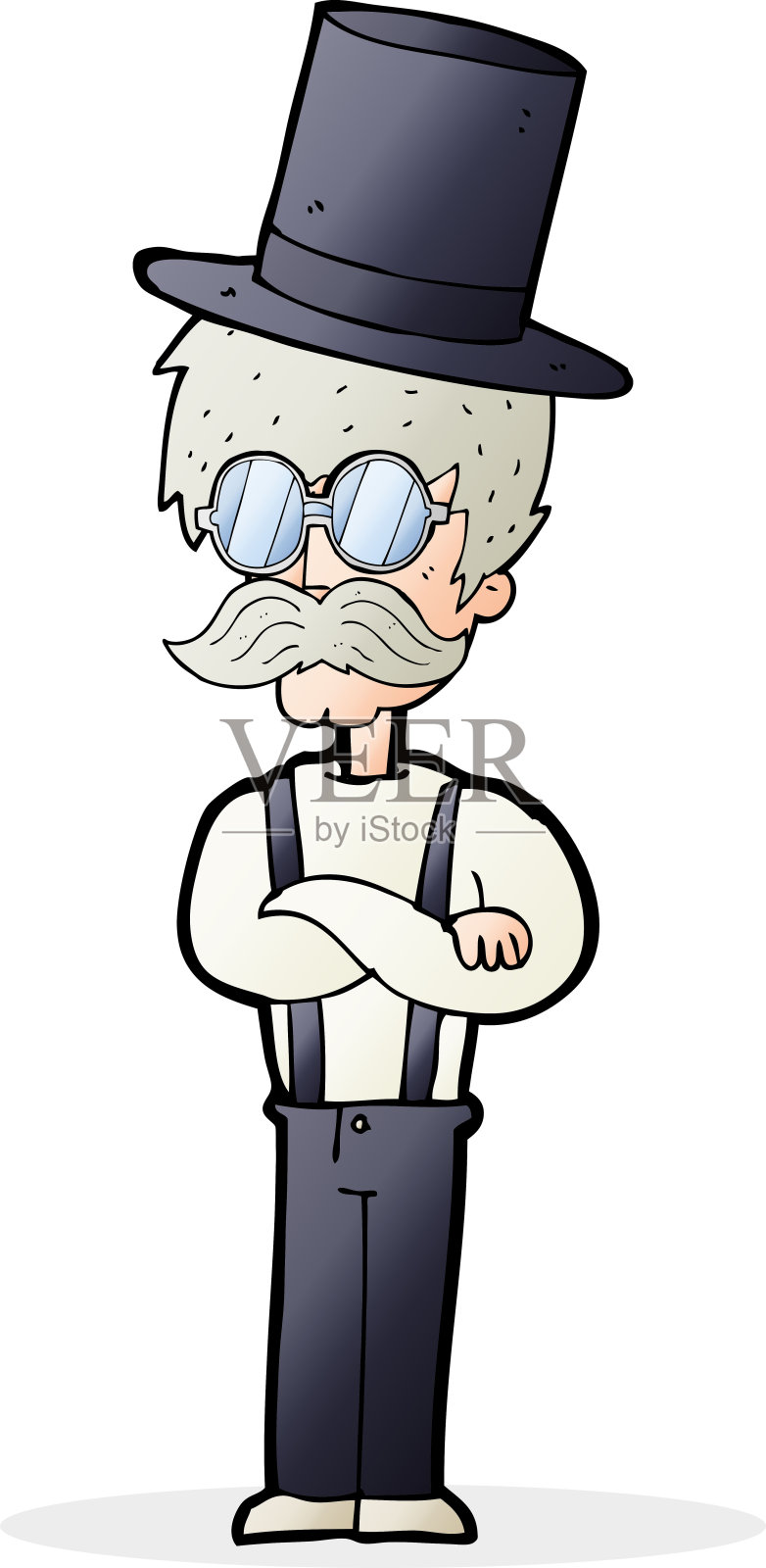 戴帽子的卡通人物设计元素图片