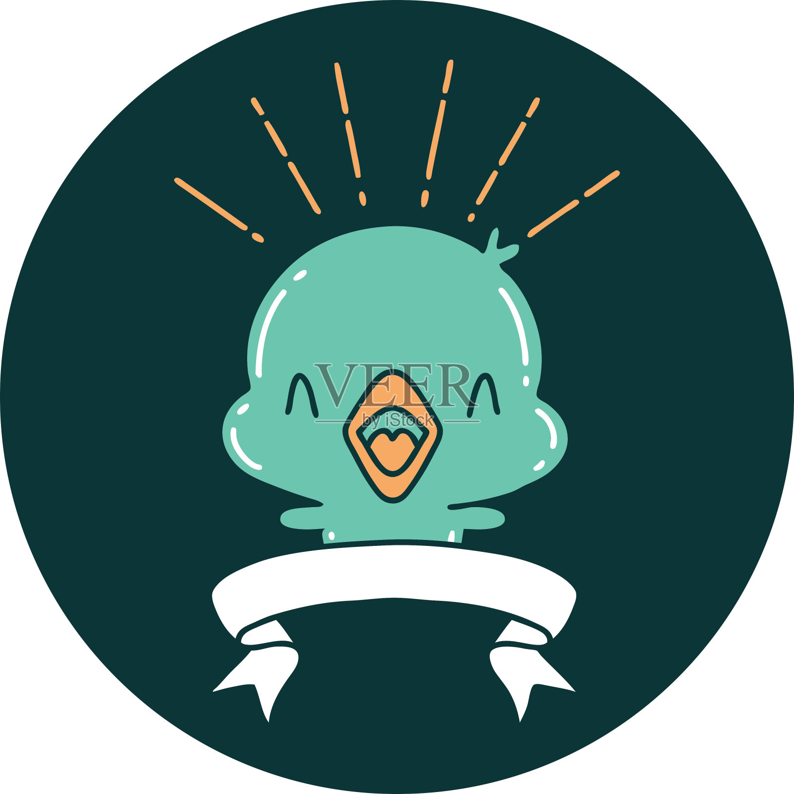 纹身风格的歌女偶像插画图片素材