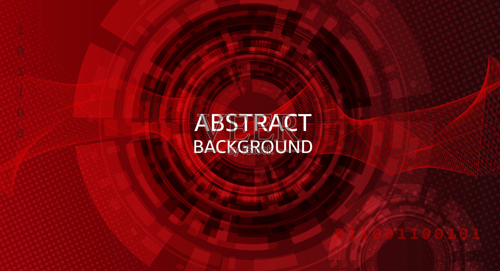 红色网络科技抽象背景设计插画图片素材