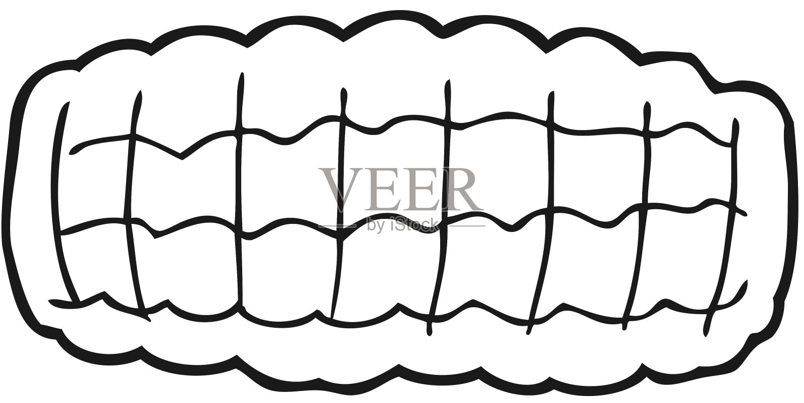 手绘黑白卡通玉米棒插画图片素材