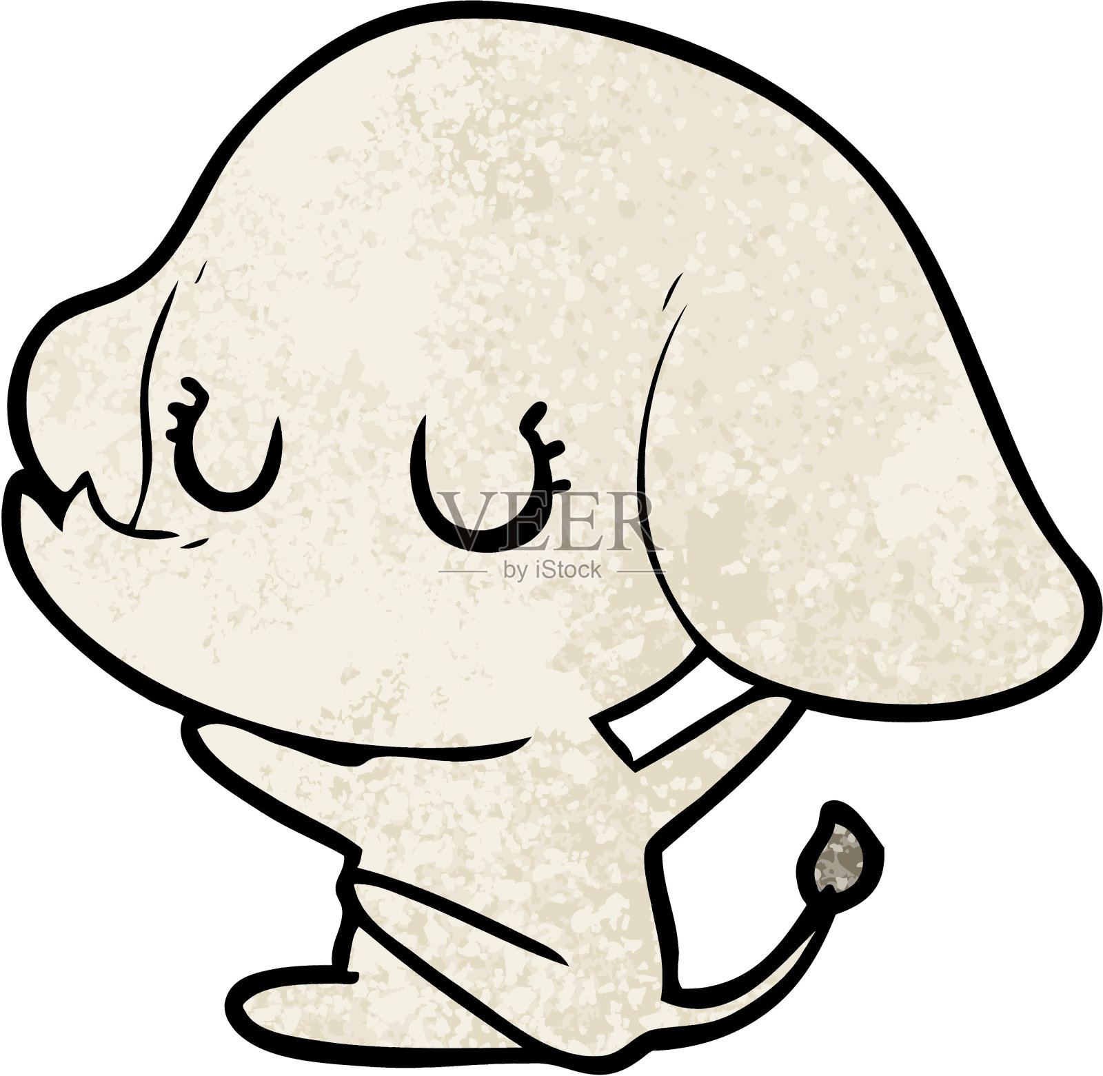 可爱的卡通大象插画图片素材