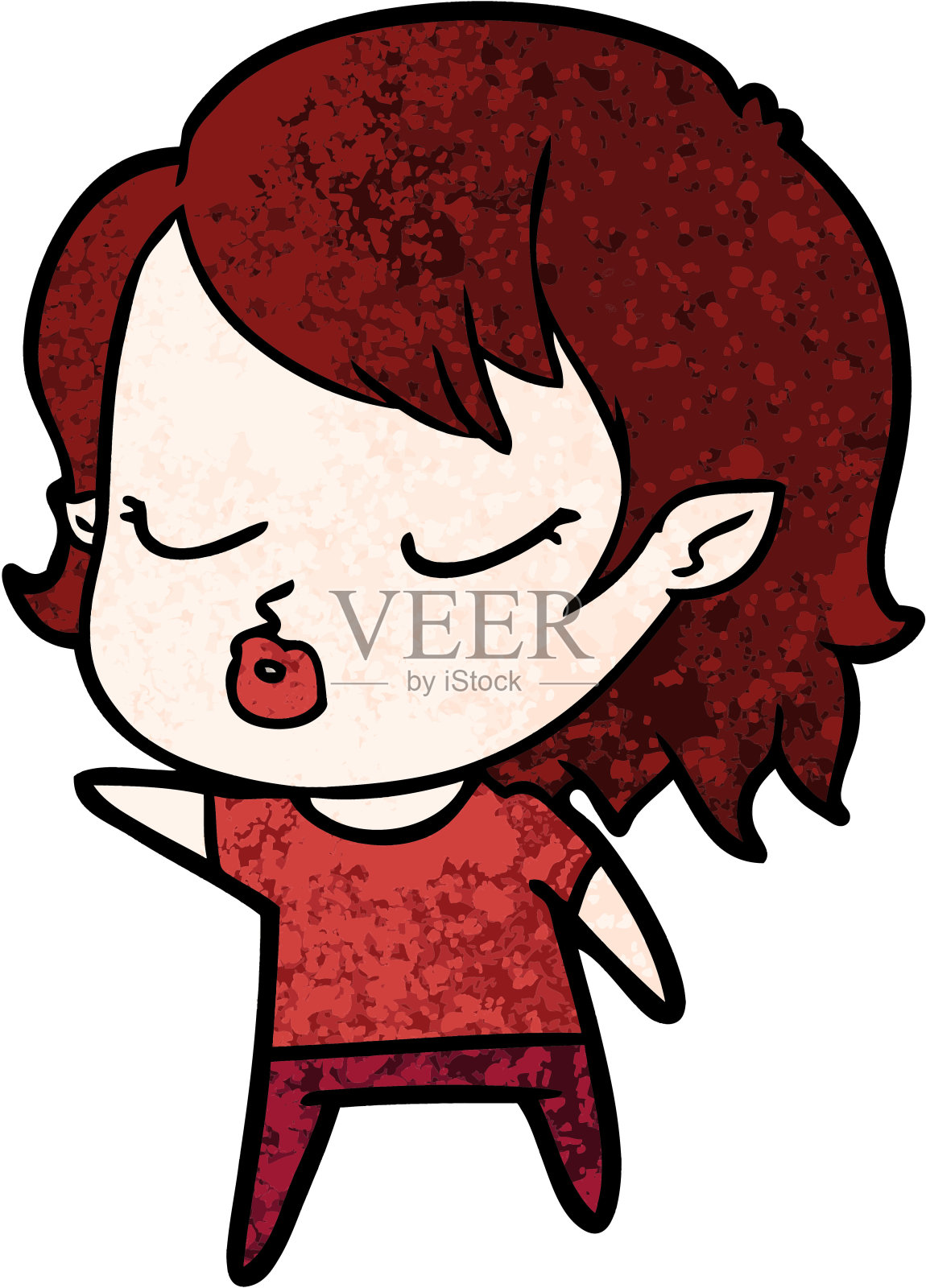 可爱的卡通吸血鬼女孩设计元素图片