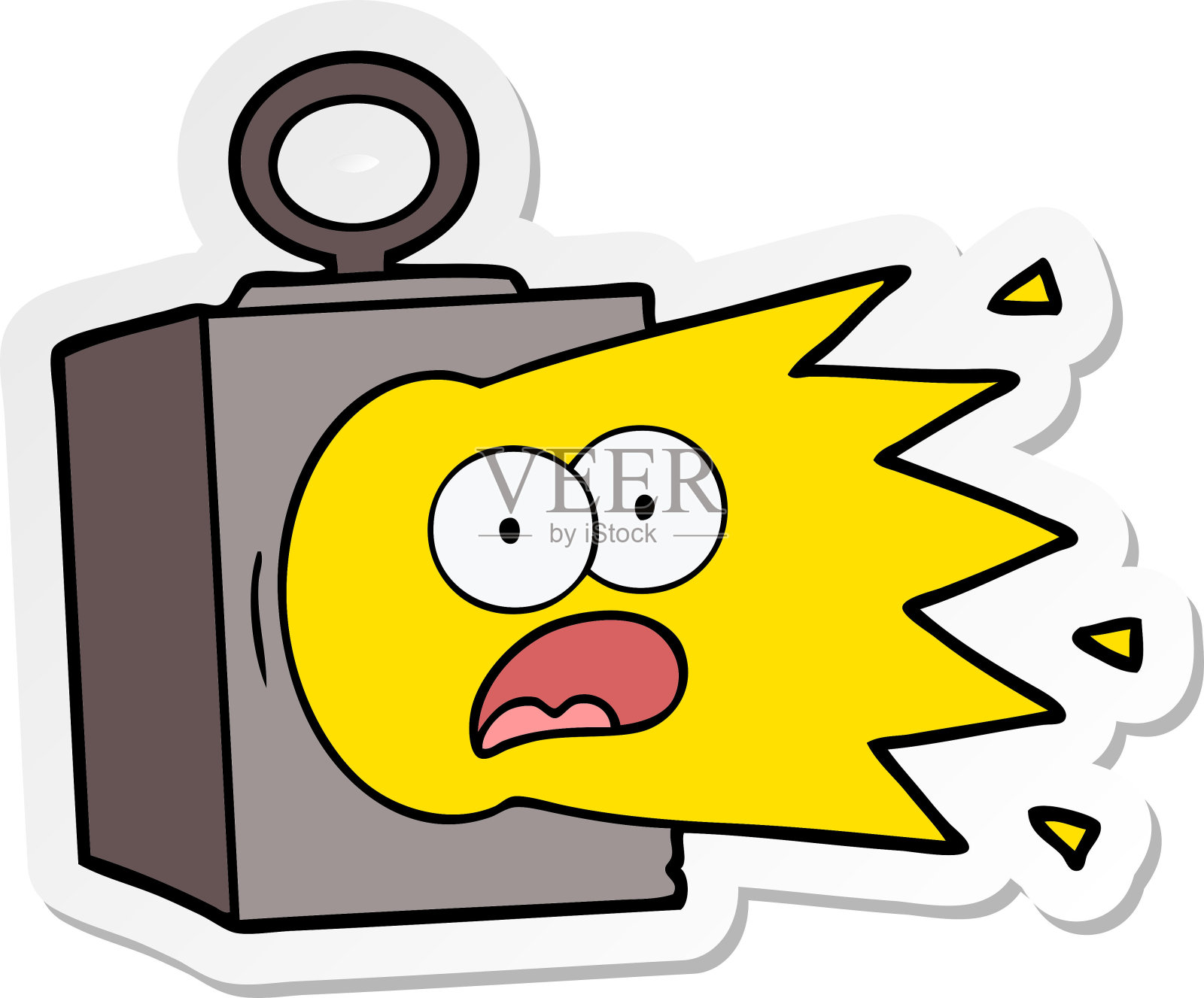 卡通工业灯贴纸设计元素图片