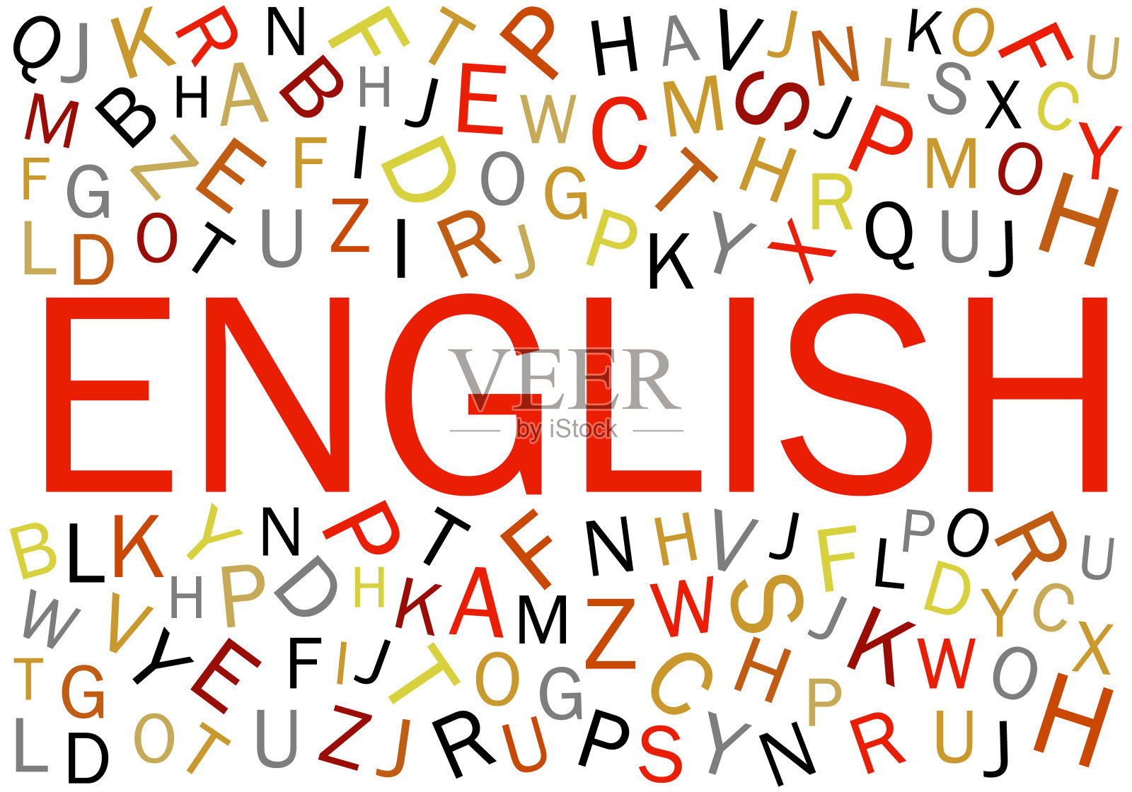 英文字母排列无缝矢量插图插画图片素材