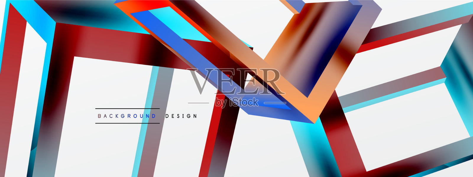 3d立方体形状几何背景新潮插画图片素材