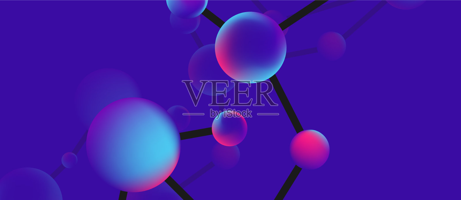 线点连接几何抽象插画图片素材