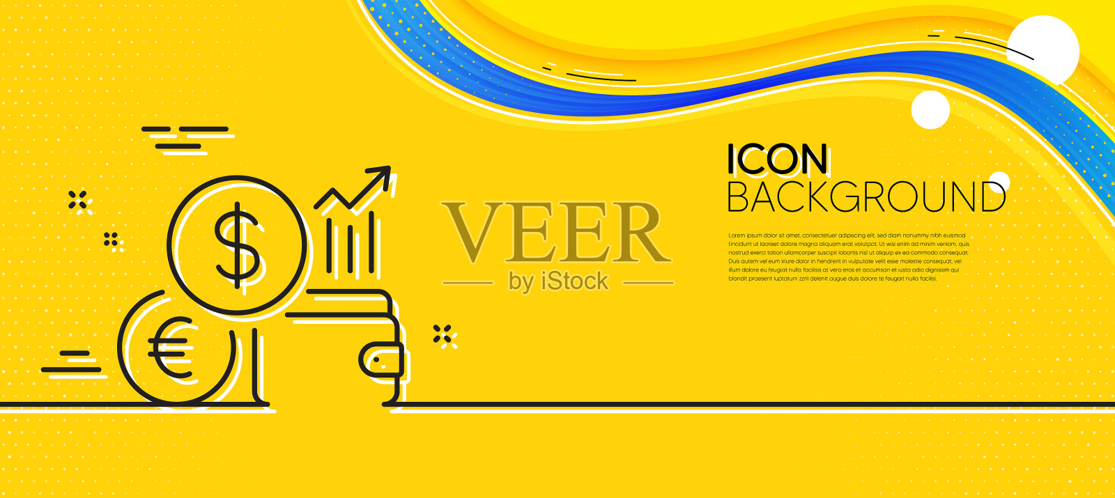 货币汇率线图标货币兑换标志插画图片素材